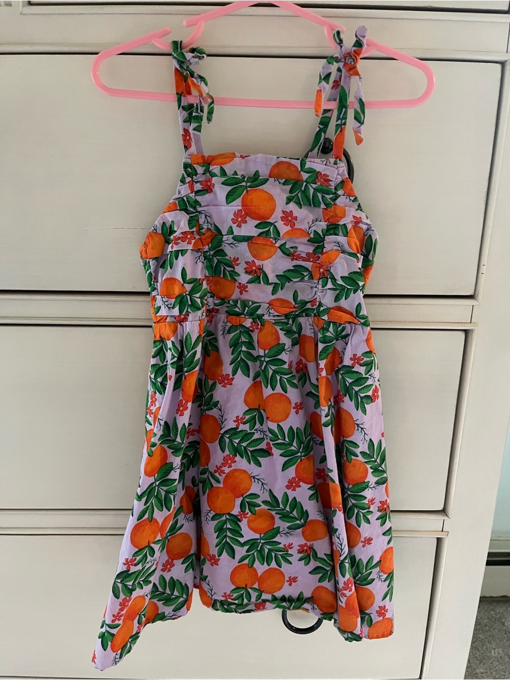 Crewcuts Lavender Sundress with Orange Fruit Print